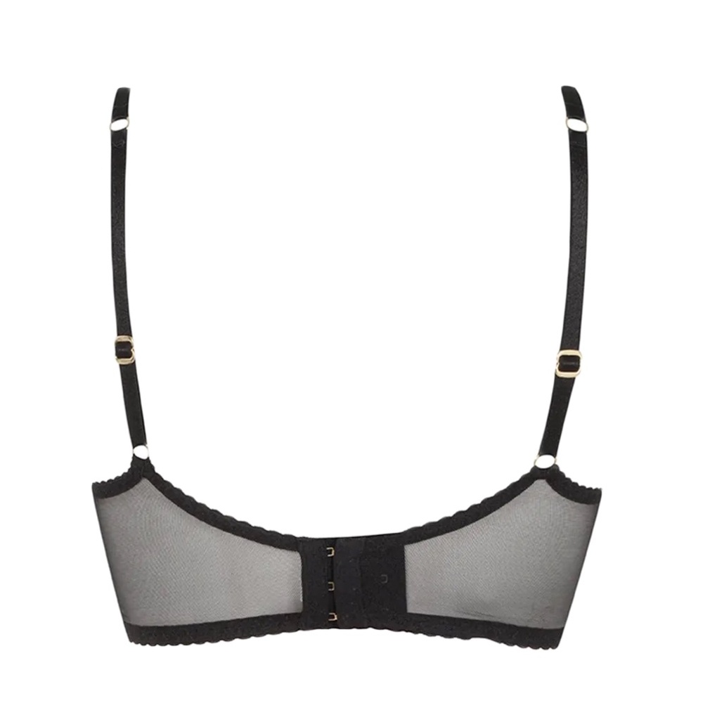 Agent Provocateur Wanda Black Lace Underwire Intimate Plunge V Bra NWT Size 36C - Picture 2 of 15